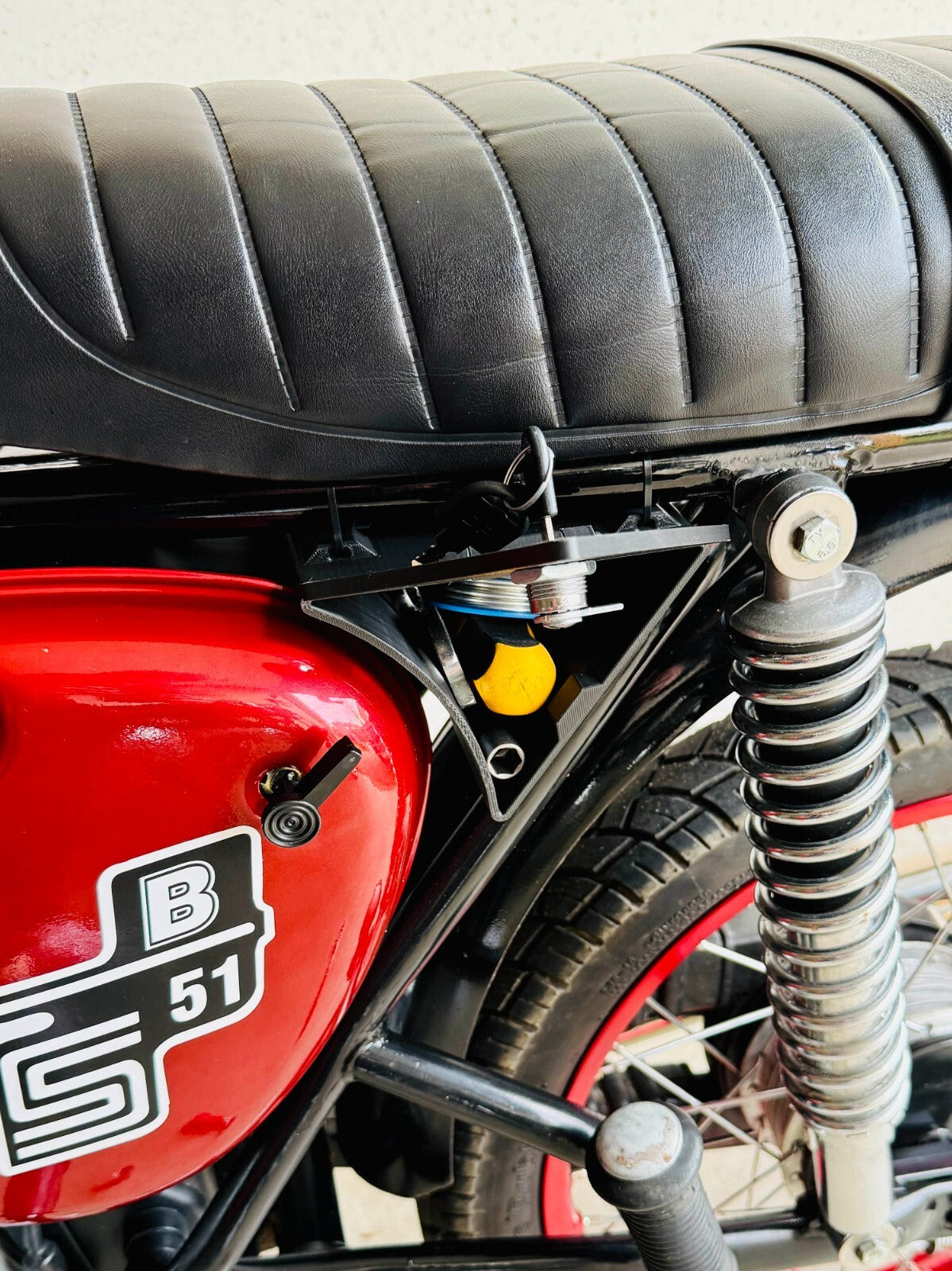 Simson S51 | S50 Werkzeugfach, Toolbox - abschließbarer Kofferraum