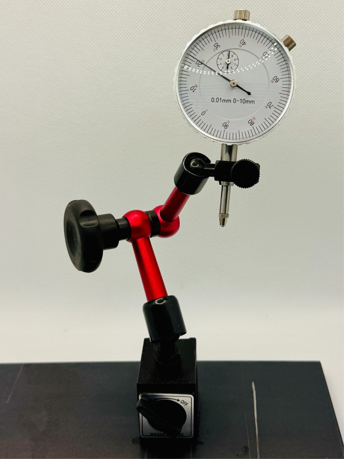 Magnetstativ mit Messuhr | Messuhrhalter magnetisch | für 8 mm & 10 mm Schaft