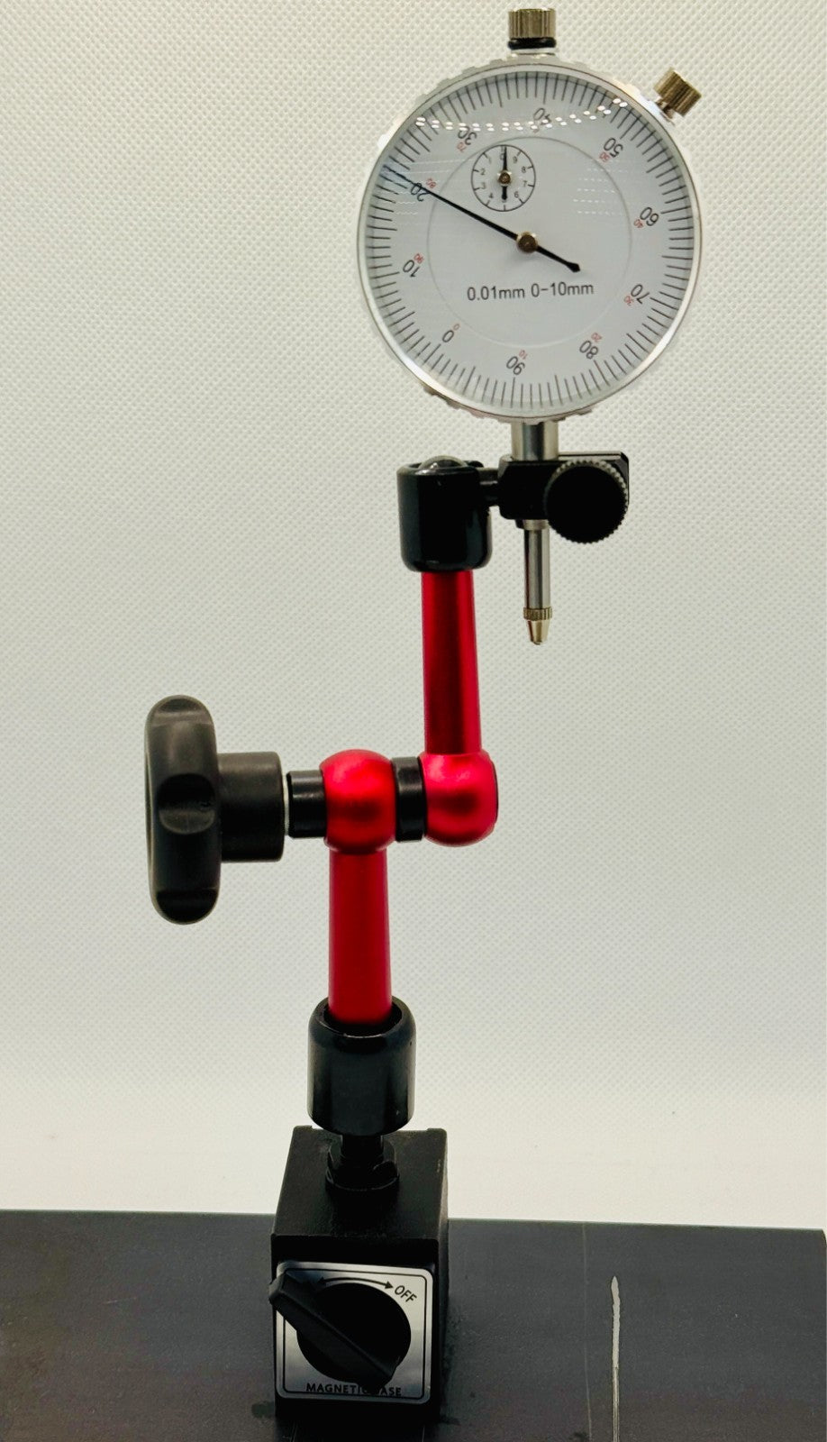 Magnetstativ mit Messuhr | Messuhrhalter magnetisch | für 8 mm & 10 mm Schaft